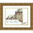 thumbnail image 1 of Lake, Shelley 14x11 Gold Ornate Wood Framed with Double Matting Museum Art Print Titled - Big Apple Border, 1 of 4