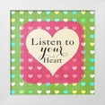 thumbnail image 1 of Lake, Shelley 15x15 White Modern Wood Framed Museum Art Print Titled - Heart Phrases II, 1 of 4