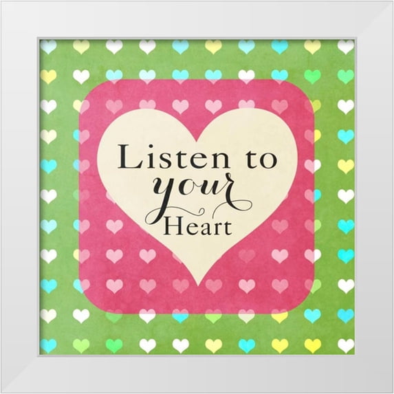 Lake, Shelley 15x15 White Modern Wood Framed Museum Art Print Titled - Heart Phrases II