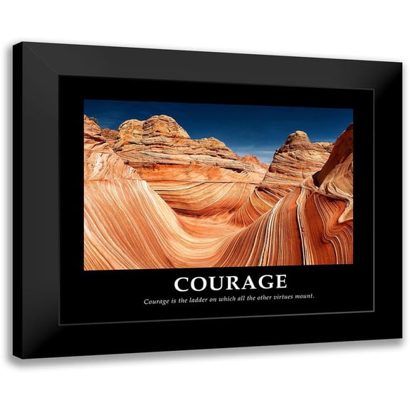 Lake, Shelley 24x20 Black Modern Framed Museum Art Print Titled - Courage