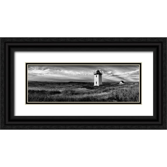 Lake, Shelley 32x13 Black Ornate Wood Framed with Double Matting Museum Art Print Titled - Long Point