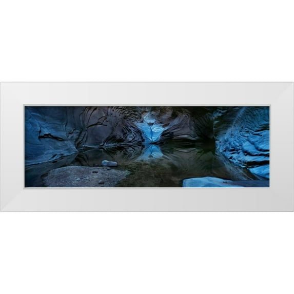 Lake, Shelley 32x13 White Modern Wood Framed Museum Art Print Titled - Reflecting Pool