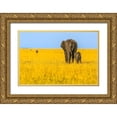 thumbnail image 1 of Lake, Shelley 32x23 Gold Ornate Wood Framed with Double Matting Museum Art Print Titled - Vibrant Africa, 1 of 4