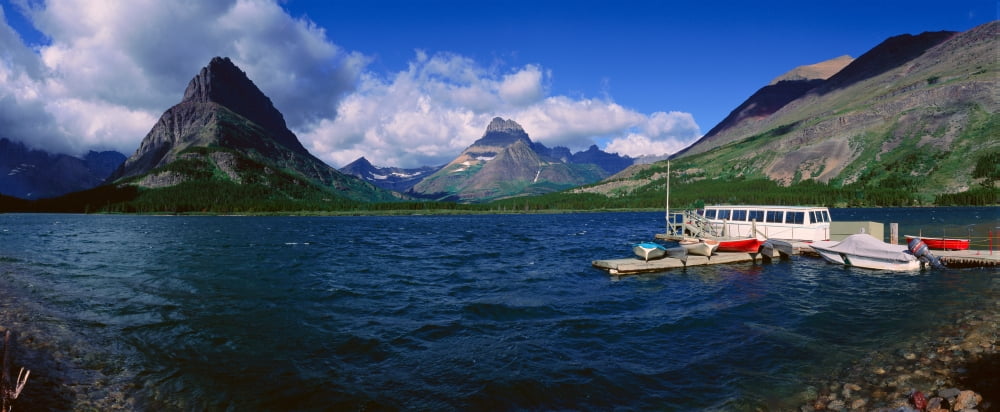 Lake Sherburne Glacier National Park Montana Canvas Art - Panoramic Images (27 x 9)