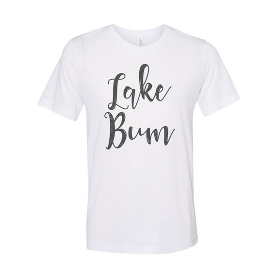 "Lake Shirt, Lake Bum, Unisex, Sublimation T, Vacation Tee, Soft Bella Canvas, Gift For Her, Vacay, Lake Life, Summer Shirt, Boating Shirt, White, 2XL"