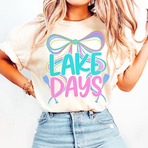 Lake Shirt Retro Shirt Summer Lake Girl Lake Vibes Ditsy Flowers Shabby Chic Cottage Core Grandmillenial Coquette Summer Lake Day