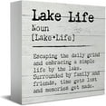 thumbnail image 1 of Lake Signs,Lake Life Wood Box Sign,Lake Life Decor,Lake House Decor,Lake Decor For The Home,Lake Themed Decor,Lake Gifts,Lake House Gifts 5X5 Inch, 1 of 5