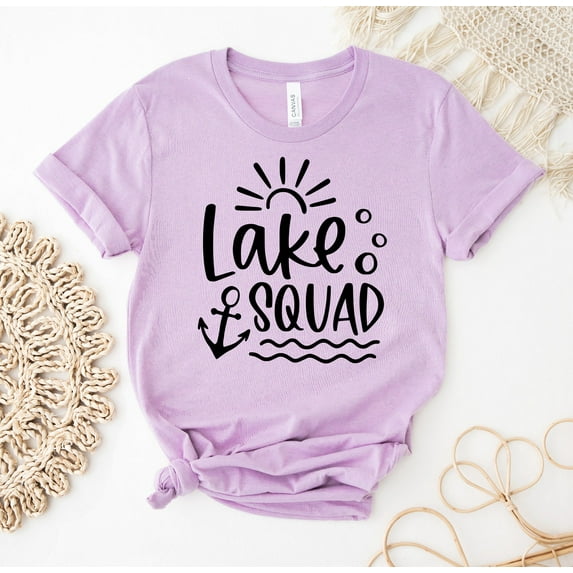 Lake Squad T-shirt Vacation Shirt Travel Gift Holiday Tee Camper Top Camping Shirts Crew Happy Women's Family Matching Funny Nature