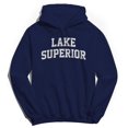 thumbnail image 1 of Lake Superior Graphic Navy Men's Cotton Pullover Hoodie, 1 of 1