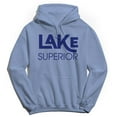 thumbnail image 1 of Lake Superior Humor Graphic Light Blue Men's Crewneck Sweatshirt Hoodie, 1 of 1