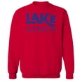 thumbnail image 1 of Lake Superior Humor Graphic Red Men's Crewneck Sweatshirt, 1 of 1