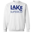 thumbnail image 1 of Lake Superior Humor Graphic White Men's Crewneck Sweatshirt, 1 of 1