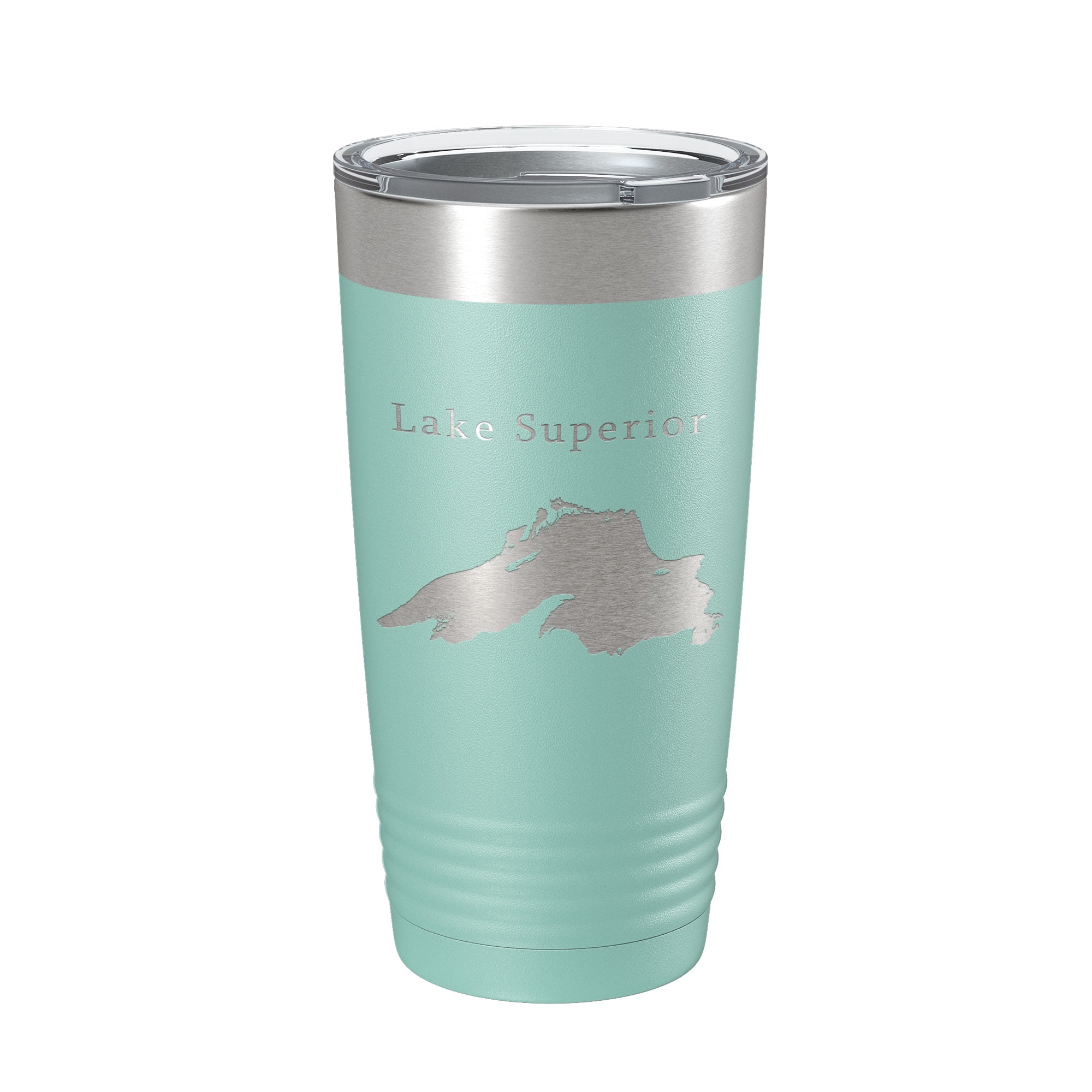 CarveBright Lake Superior Map Tumbler Travel Mug