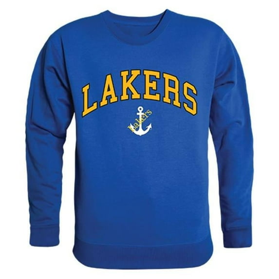 Lake Superior State University Campus Crewneck Sweatshirt, Royal - Large