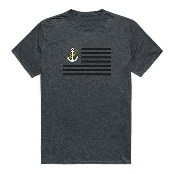 Lake Superior State University Flag T-Shirt, Heather Charcoal 2 - Medium