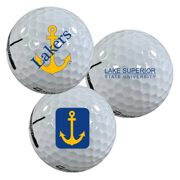 Lake Superior State University Lakers Logo Edition Taylormade Distance+ Golf Balls 12-Pack (Dozen)