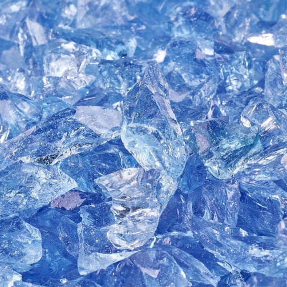 Lake Tahoe Blue Crushed Fire Pit Glass | 3/8”-1/2”, 10 lbs