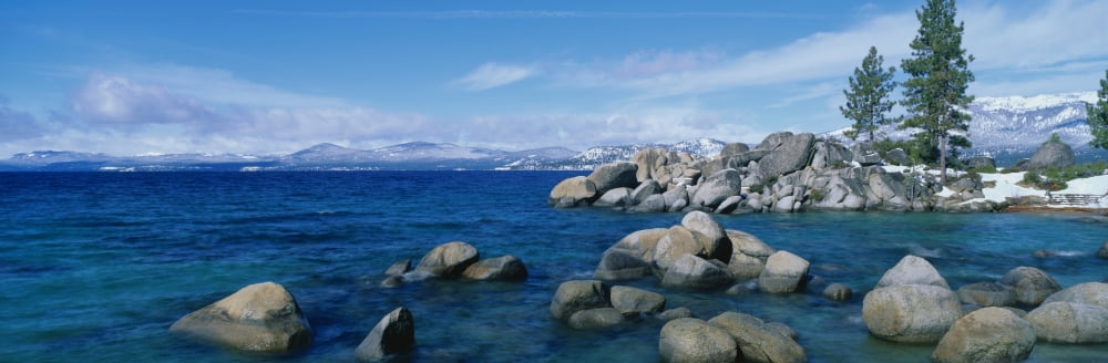 Lake Tahoe CA Canvas Art - Panoramic Images (27 x 9)