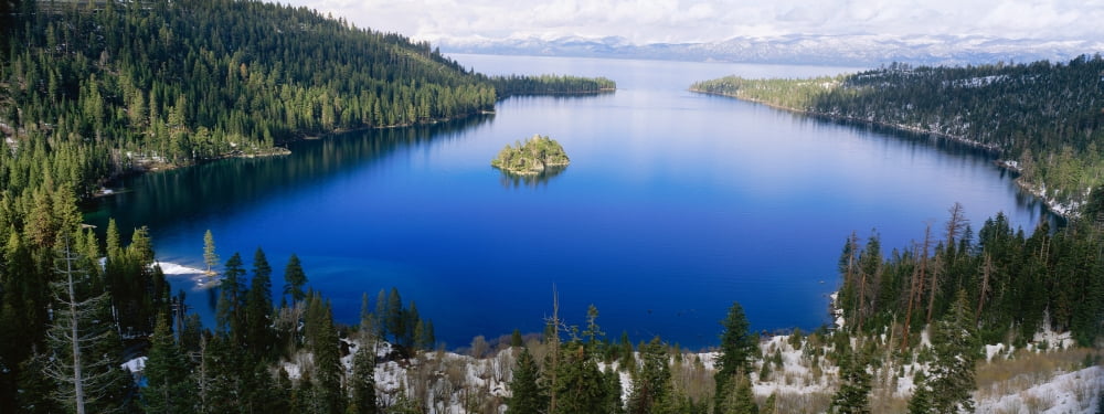 Lake Tahoe California Canvas Art - Panoramic Images (36 x 12)