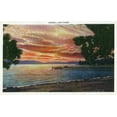thumbnail image 1 of Lake Tahoe, California, Shoreline Sunset View with Pier (9x12 Wall Art Print, Home Decor), 1 of 3
