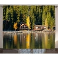 thumbnail image 1 of Ambesonne Lake Tahoe Curtains 2 Panel Set, Carnelian Bay Photo, 108" x 90", Multicolor, 1 of 3