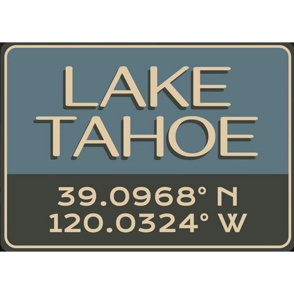 Lake Tahoe Decor Metal Tin Sign Nevada Decor Sign For Lake House Sign Lake Decor Outside Barn Gift Farm Life Farmer Love Farm Goat Lovers Retro Metal Tin Sign Coffee Bar Wall Decor 12x8 Inch
