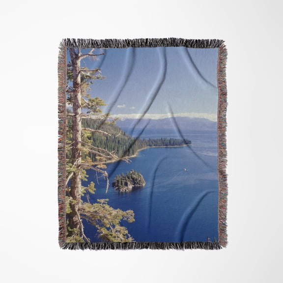 Lake Tahoe, Emerald Bay, California, Usa - Us05 Wbi1756 - Walter Bibikow, Woven Blanket