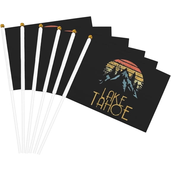 Lake Tahoe Flag 5x8 In Outdoor Decoration Handheld Stick Flags Six Piece