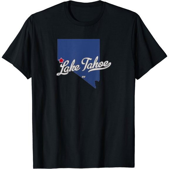 Lake Tahoe Nevada NV Map T-Shirt, Unisex T-Shirt