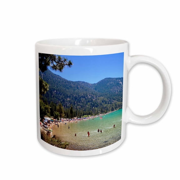 3drose, Lake Tahoe Sand Harbor Beautiful View Summer Fun Mountains, 11oz Mug