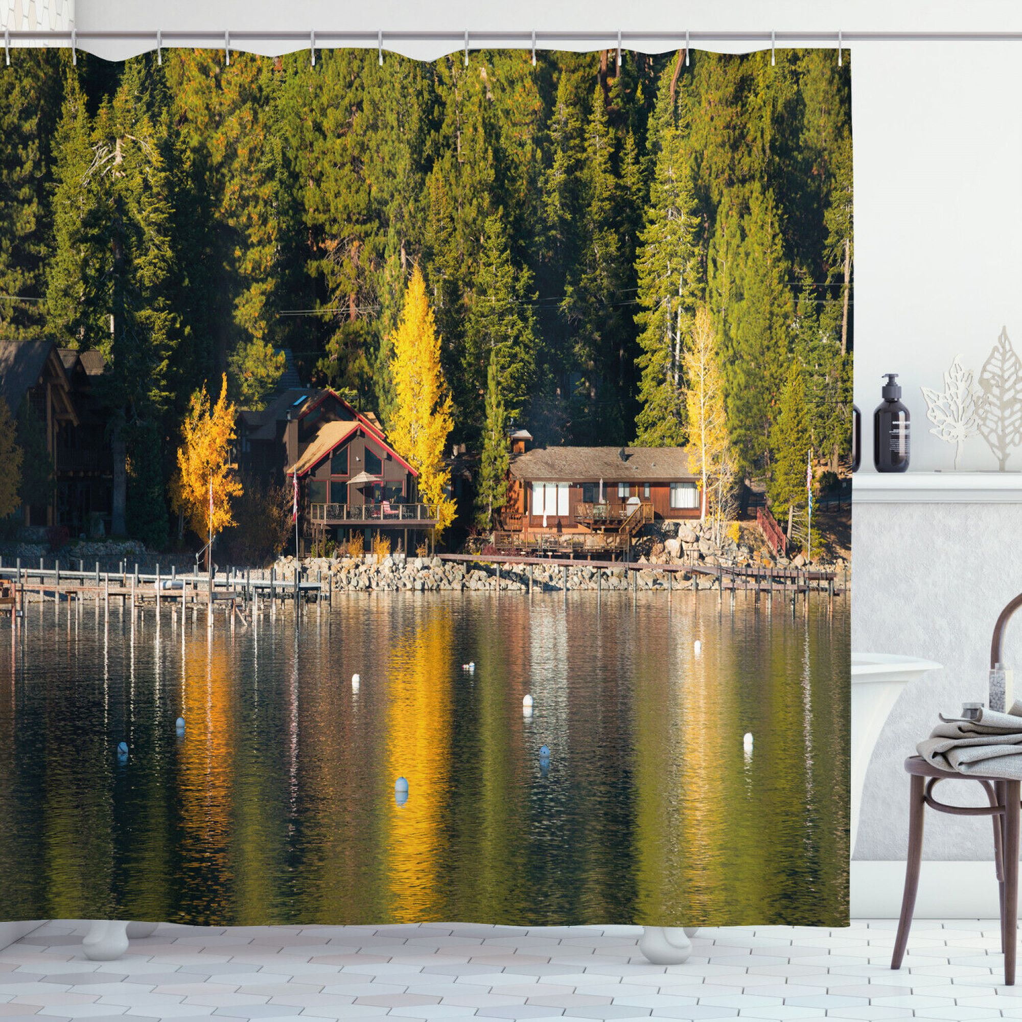 Lake Tahoe Shower Curtain Beautiful Carnelian Bay Bathroom Decoration
