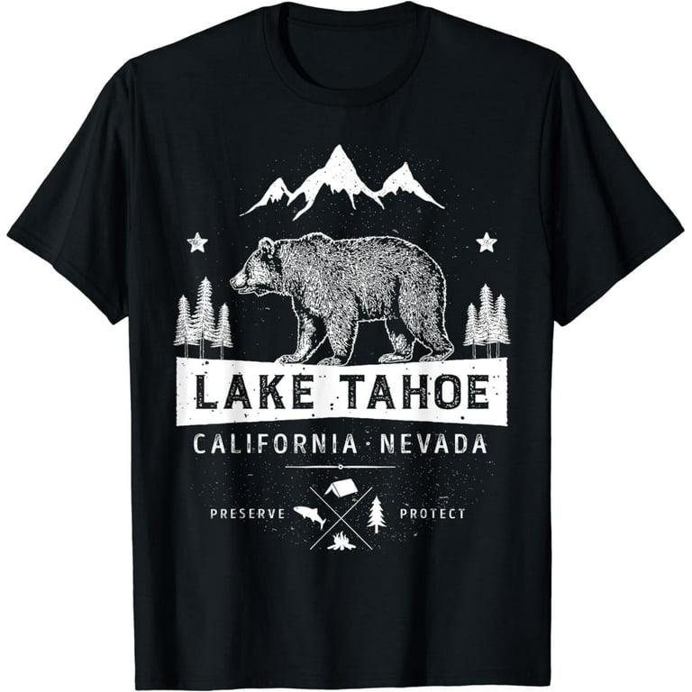 Lake Tahoe T Shirt California Nevada Vintage Bear Men Women Lake Tahoe T Shirt California Nevada Vintage Bear Men Women