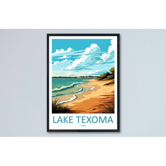 Lake Texoma Scenic Nature Landscape Texas Wall Decor Unframed Paper Print