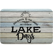 Lake Theme Bath Mats for Bathroom,Vintage Wood Farmhouse Bathroom Mats Rugs Lake Life Machine Washable Rug Carpets Floor Mat Bathroom Decorations 16x24 Inches for Kitchen Bedroom Door Mat