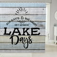 thumbnail image 1 of Lake Theme Vintage Wood Shower Curtain - 72"x72" Rustic Farmhouse Decor Lake Life Bath Curtain Waterproof Curtains Perfect for Kids & Adults Includes Hooks, 1 of 6