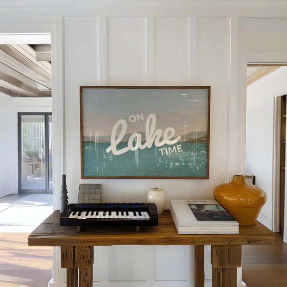Lake Time Cabin Wall Art Vintage Summer Decor