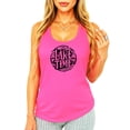 thumbnail image 1 of Lake Time Tank Top for Women and Teens Circle Graphic Summer Shirt for Adults Neon Pink Tank Top Small, 1 of 4