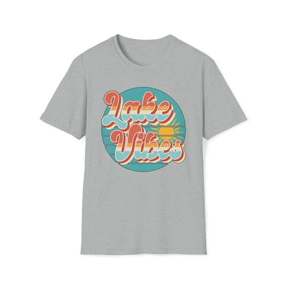 Lake Vibes, Gildan Unisex Softstyle Shirt, Beach Summer Graphic Tee, S-3XL