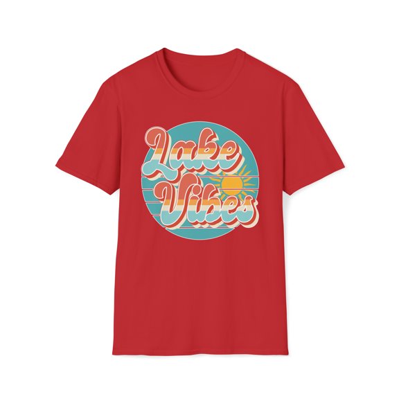 Lake Vibes, Gildan Unisex Softstyle Shirt, Beach Summer Graphic Tee, S-3XL