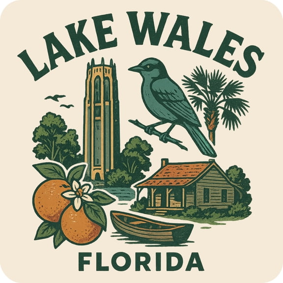 Lake Wales Florida Keepsakes Souvenir Vinyl Sticker – Destination Travel Keepsake Collectible (3-Inches Wide)