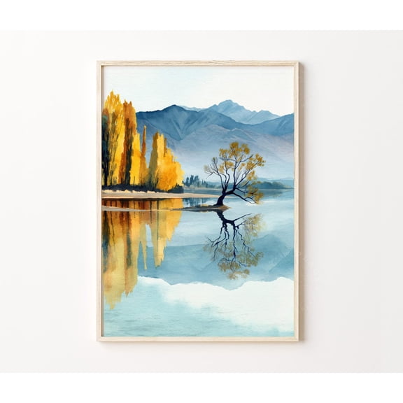 Lake Wanaka New Zealand Lone Tree Home Decor