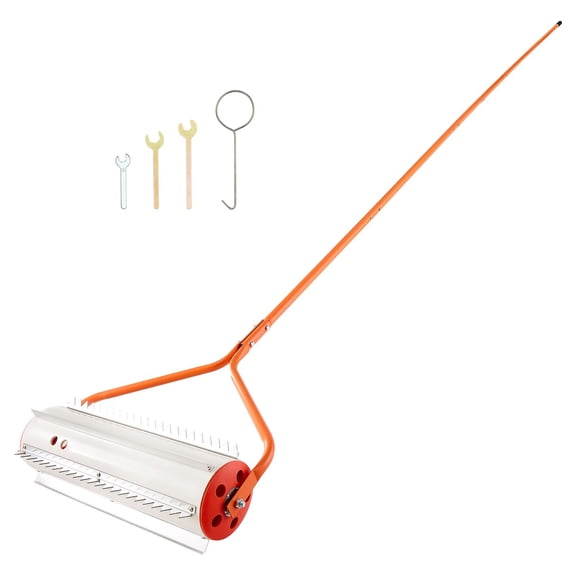 Lake Weed Roller 18 ft, 6 Stainless Blades & 5 Aluminum Handles, Aquatic Sludge Tiller for Pond Weed & Muck eliminate