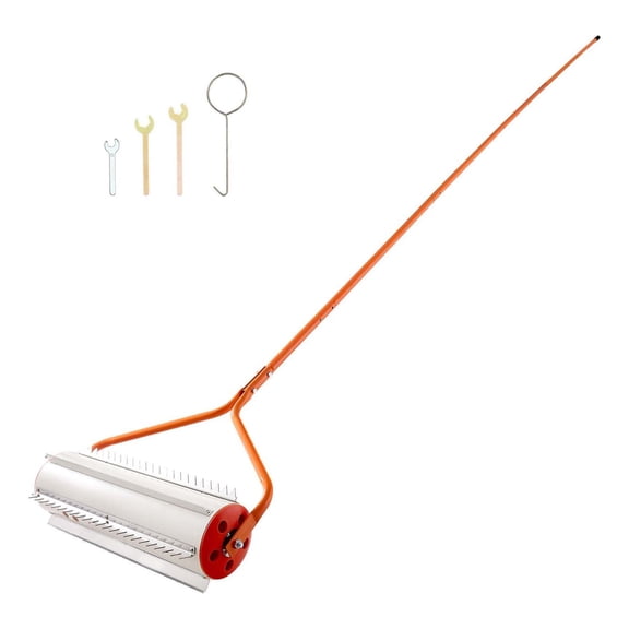 Lake Weed Roller 20ft, Pond Weed Removal Tool, Aquatic Weed Rake, Muck & Sludge Remover, 6 Blades, Aluminum Handle, Lake Beach Cleaning