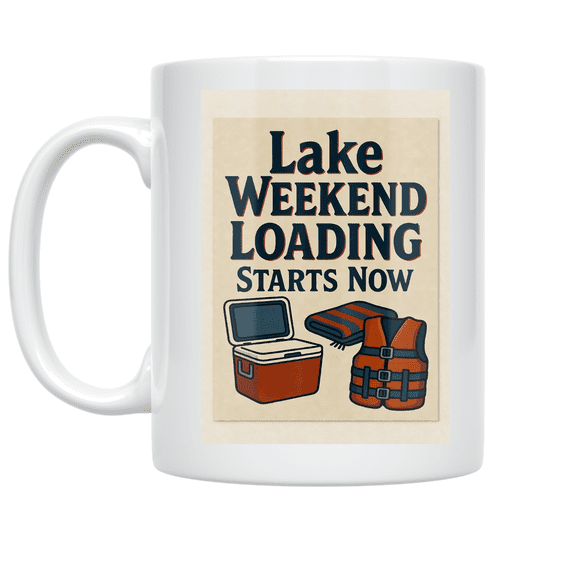 Lake Weekend Loading Starts Now - Lake House Packing Enthusiast - 11 oz Ceramic Coffee Mug