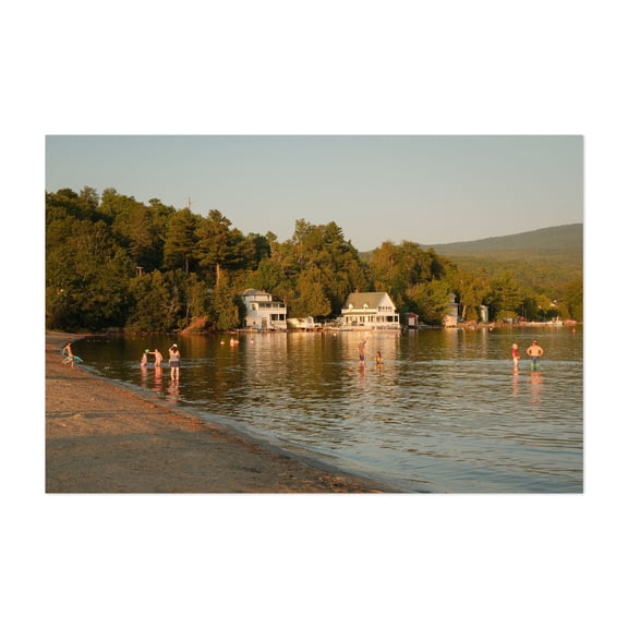 Lake Willoughby North Beach - Brownington Vermont Photography Lake Beach Landscape Water Beach House Summer Scenic Unframed Wall Art Print 4 x 6 inches