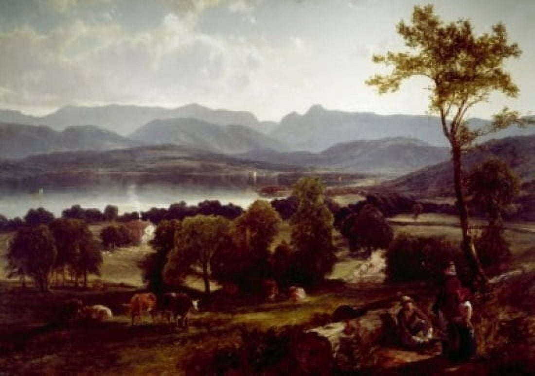 Lake Windemere by William M Hart (1823-1894) Canvas Art - William M Hart (24 x 36)