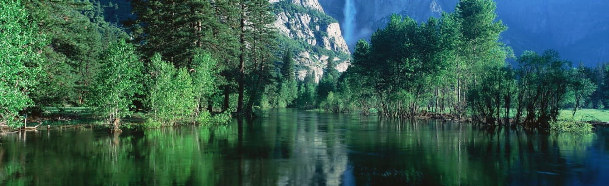 Lake and trees California Canvas Art - Panoramic Images (36 x 12)