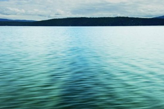 Lake at dawn Lake Almanor California USA Canvas Art - Panoramic Images (36 x 24)