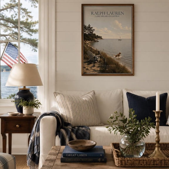 Lake ______ (fill in the blank) Shoreline Custom Rolled Poster Personalized Lake Map