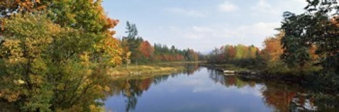 Lake in a forest Mount Desert Island Hancock County Maine USA Canvas Art - Panoramic Images (18 x 6)